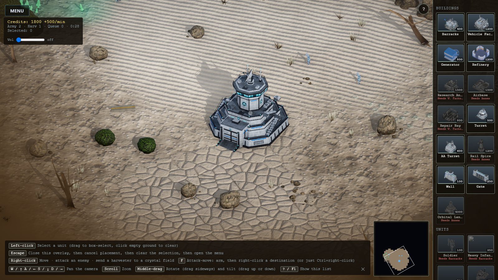 Time machine, end of phase 58 (314770b): procedural world props, haze and the mountain edge.