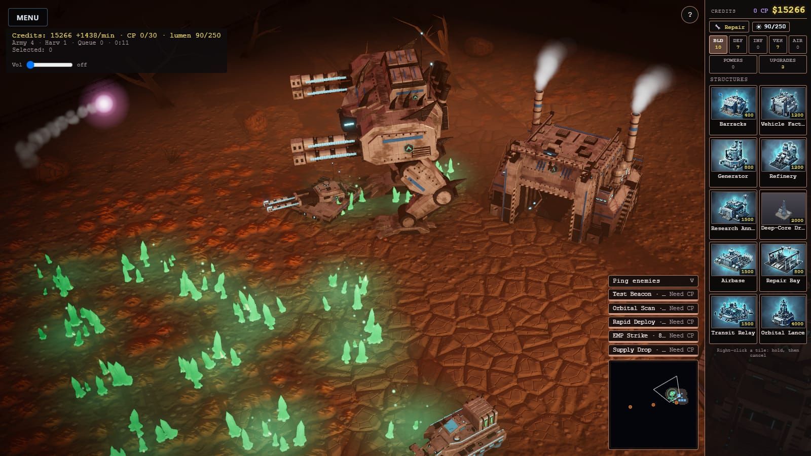 The Directorate's Colossus shooting down incoming missiles.
